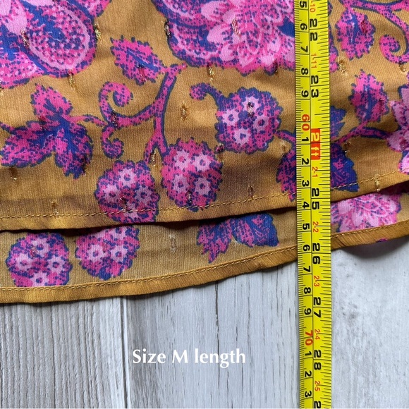 Joie Boho Ruffle Blue & White Paisley Floral Sleeveless Blouse - Picture 7 of 10